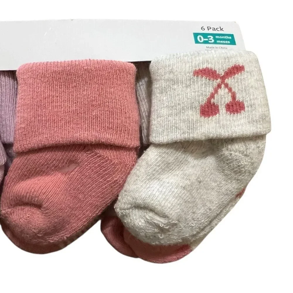 NEW Carter's Just One You Baby Girls' Terry Socks Pink 0-3M
